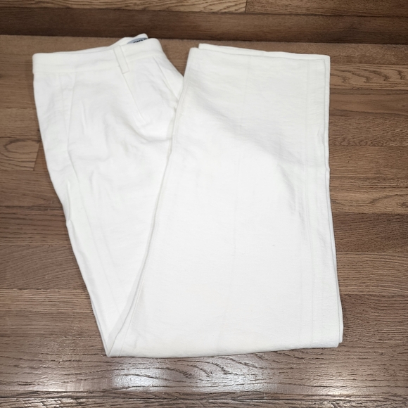 DKNY Cream White Pants Office Wear Smart Business Casual Women Size 6 - Picture 5 of 5